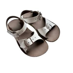 Saltwater Surfer White Leather Sandals - Toddler Size 7